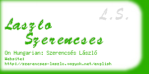 laszlo szerencses business card